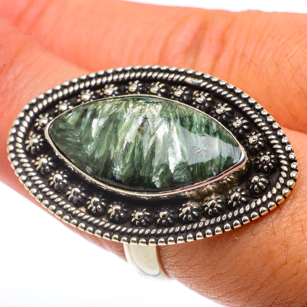 Seraphinite Rings handcrafted by Ana Silver Co - RING66797