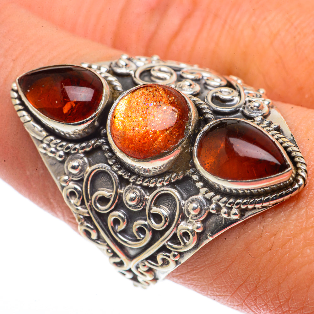 Sunstone Rings handcrafted by Ana Silver Co - RING66802