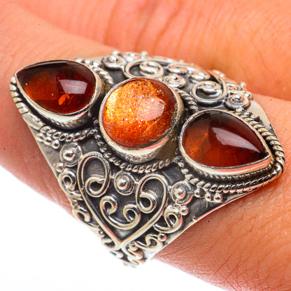 Sunstone Rings handcrafted by Ana Silver Co - RING66802