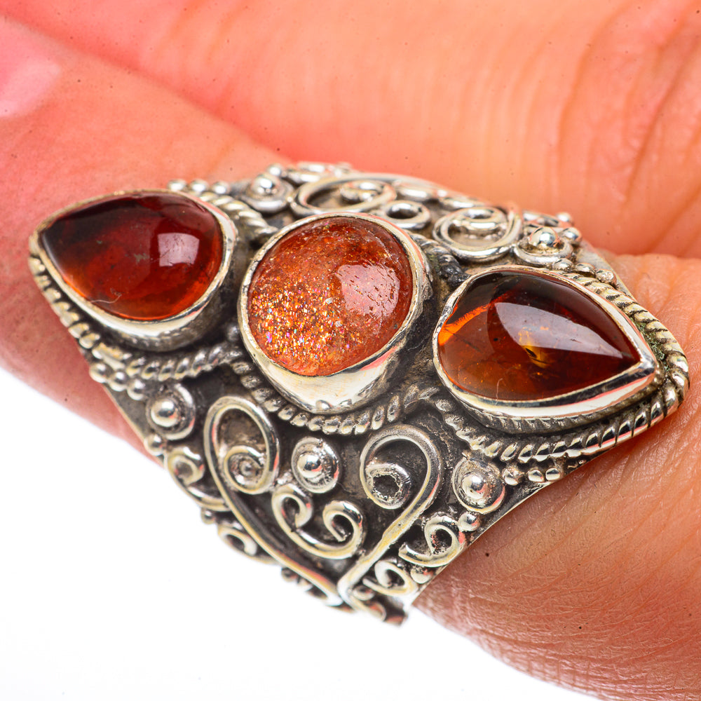 Sunstone Rings handcrafted by Ana Silver Co - RING66823