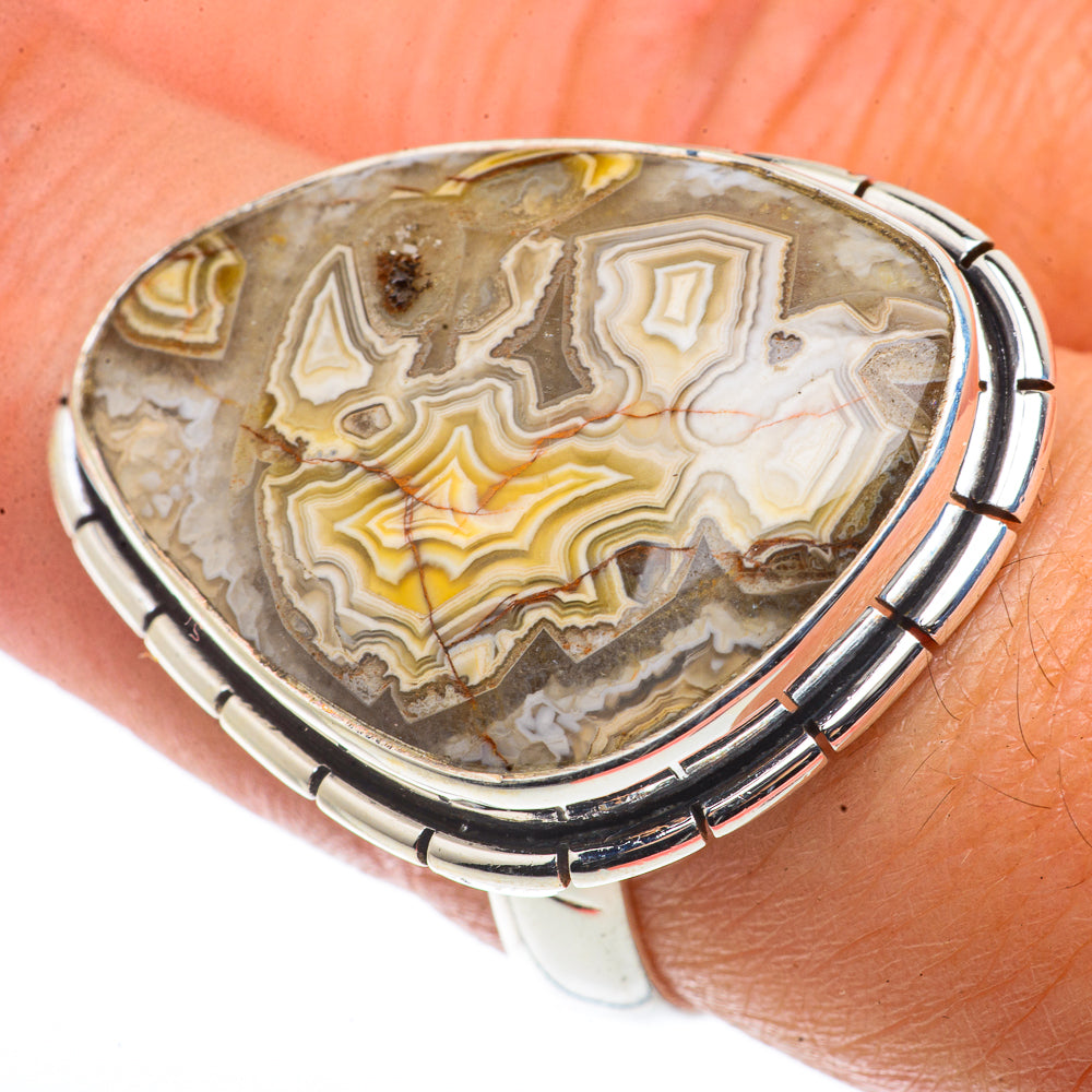 Laguna Lace Agate Rings handcrafted by Ana Silver Co - RING66831