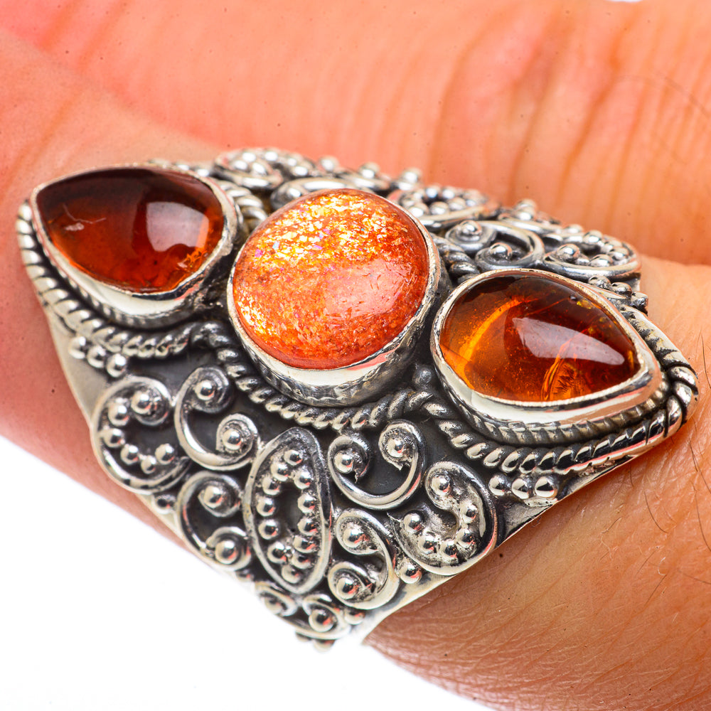 Sunstone Rings handcrafted by Ana Silver Co - RING66833