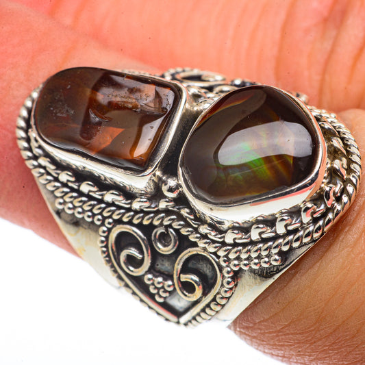 Mexican Fire Agate Rings handcrafted by Ana Silver Co - RING66838