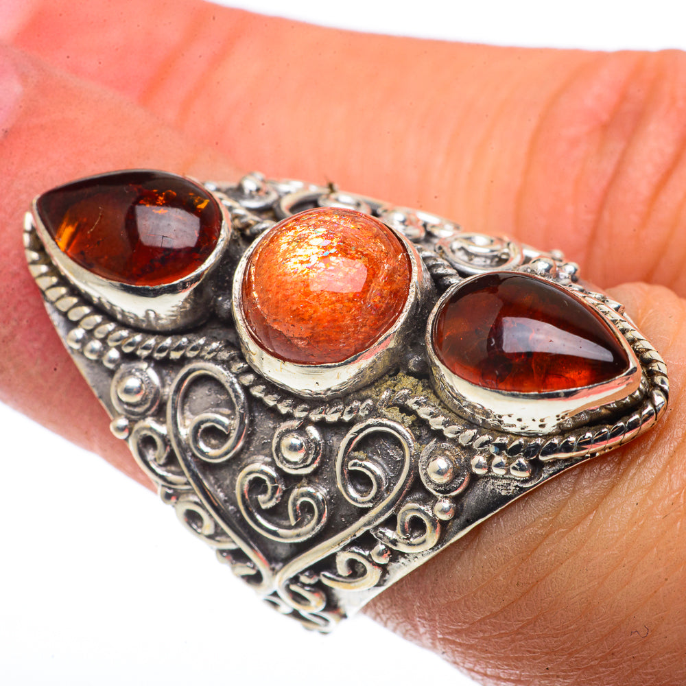 Sunstone Rings handcrafted by Ana Silver Co - RING66842
