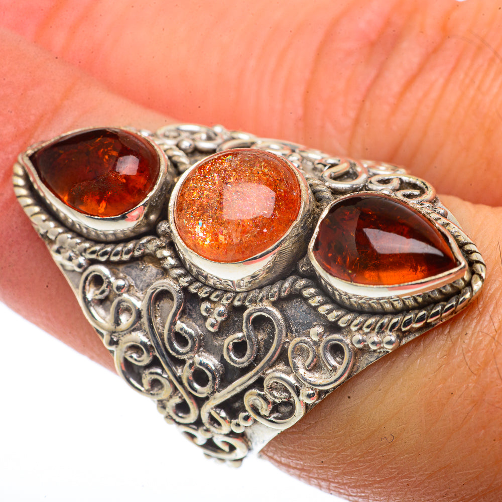 Sunstone Rings handcrafted by Ana Silver Co - RING66843