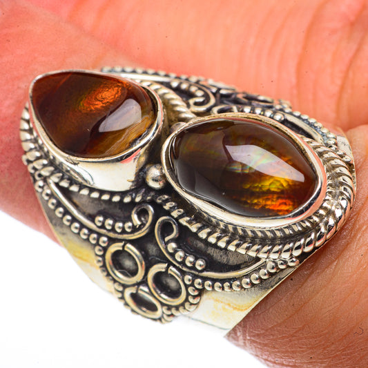 Mexican Fire Agate Rings handcrafted by Ana Silver Co - RING66844