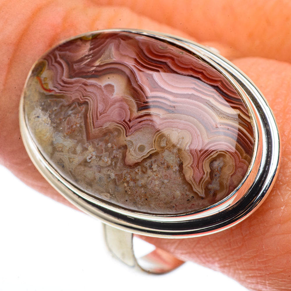 Crazy Lace Agate Rings handcrafted by Ana Silver Co - RING66845