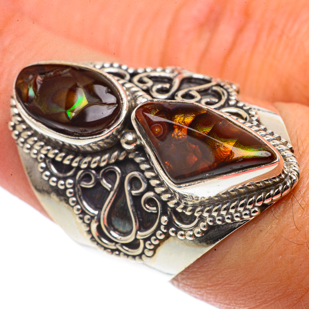 Mexican Fire Agate Rings handcrafted by Ana Silver Co - RING66846
