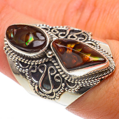 Mexican Fire Agate Rings handcrafted by Ana Silver Co - RING66846