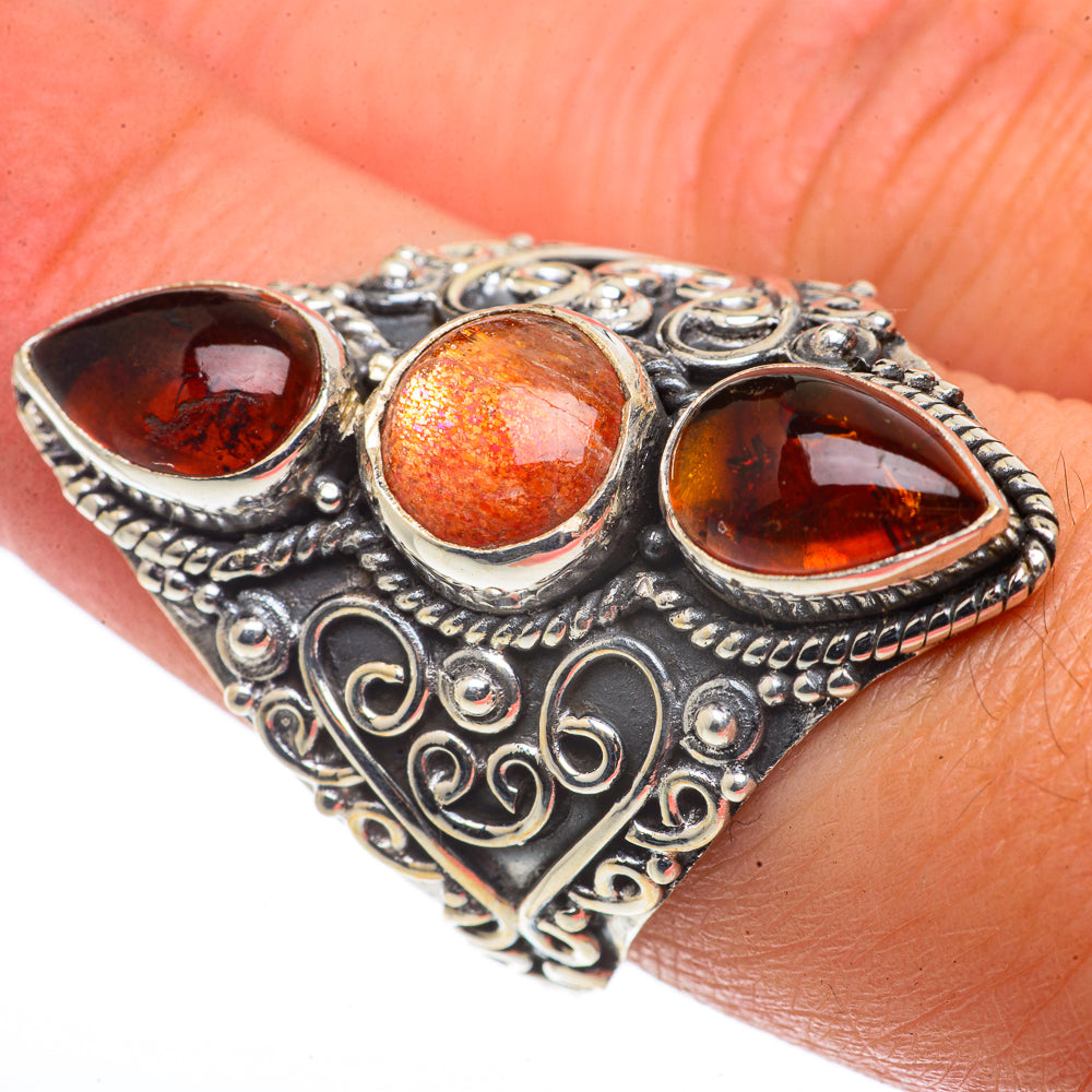 Sunstone Rings handcrafted by Ana Silver Co - RING66850