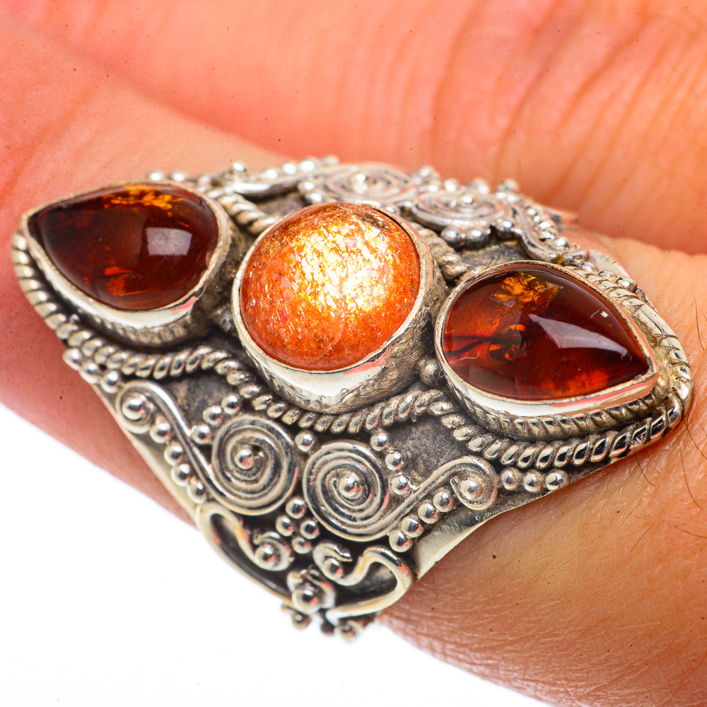 Sunstone Rings handcrafted by Ana Silver Co - RING66851