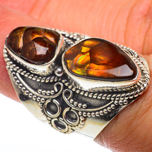 Mexican Fire Agate Rings handcrafted by Ana Silver Co - RING66852