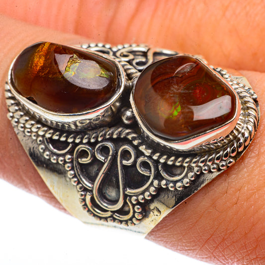 Mexican Fire Agate Rings handcrafted by Ana Silver Co - RING66854