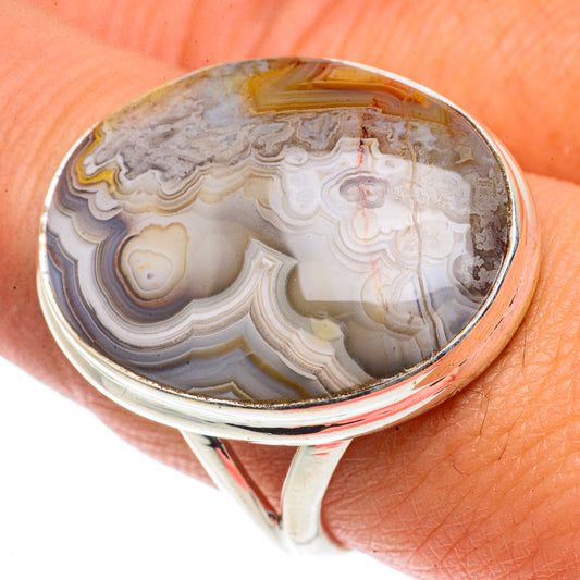 Laguna Lace Agate Rings handcrafted by Ana Silver Co - RING66858