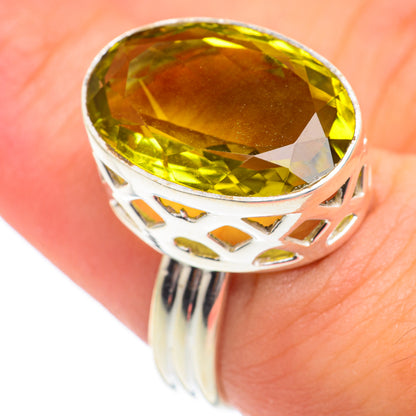 Olive Quartz Rings handcrafted by Ana Silver Co - RING66885