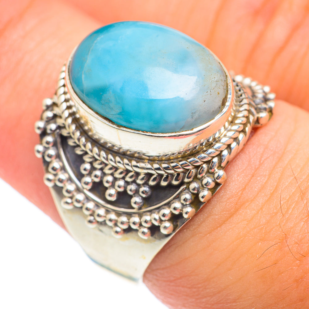 Larimar Rings handcrafted by Ana Silver Co - RING66892