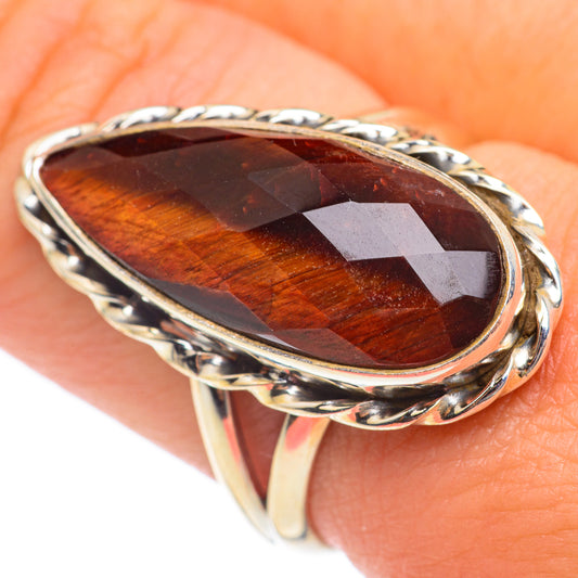 Red Tiger Eye Rings handcrafted by Ana Silver Co - RING66896