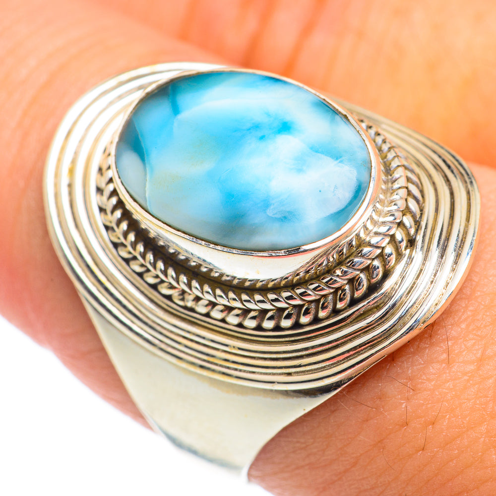 Larimar Rings handcrafted by Ana Silver Co - RING66917