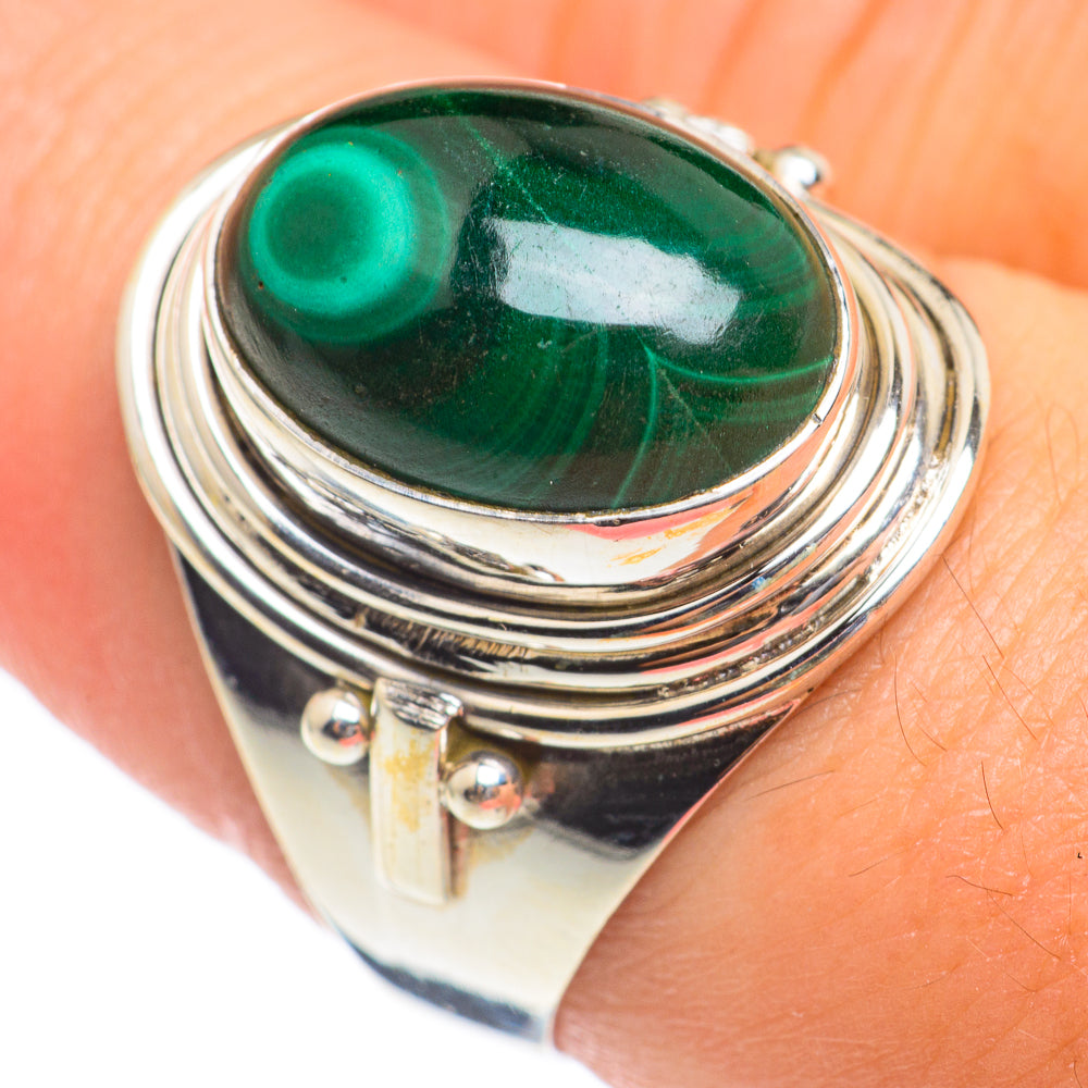 Malachite Rings handcrafted by Ana Silver Co - RING66921
