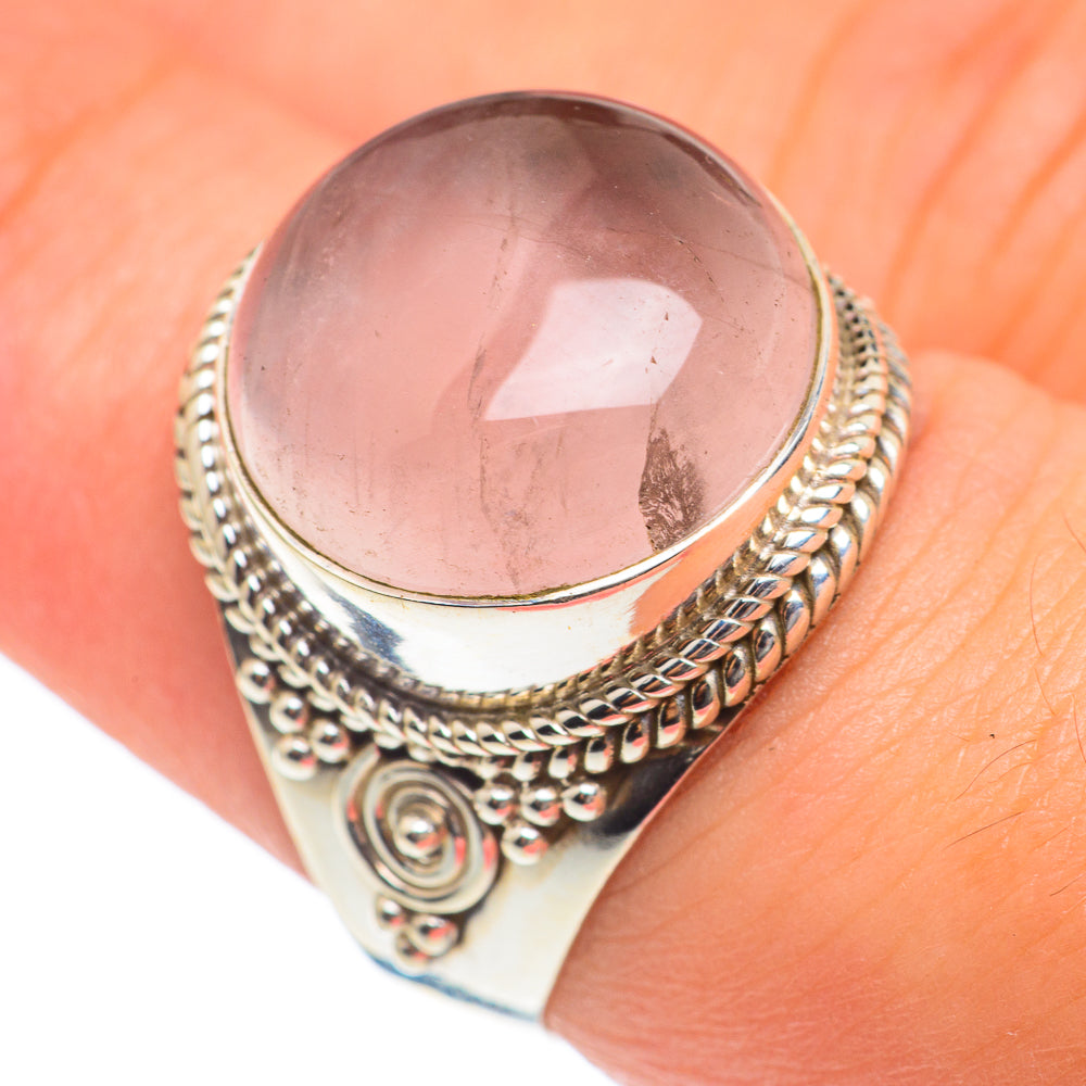 Rose Quartz Rings handcrafted by Ana Silver Co - RING66929