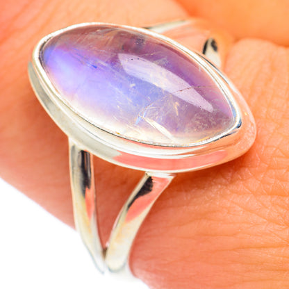 Rainbow Moonstone Rings handcrafted by Ana Silver Co - RING66936