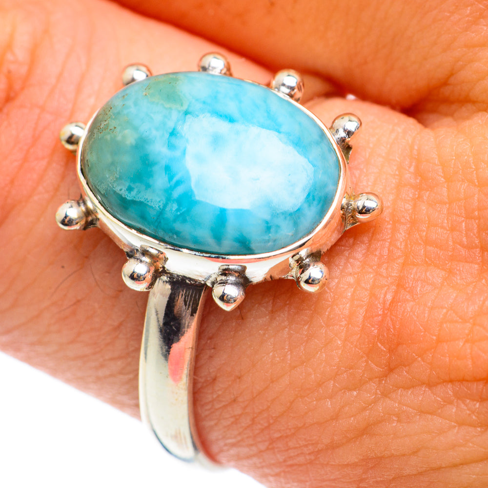 Larimar Rings handcrafted by Ana Silver Co - RING66939