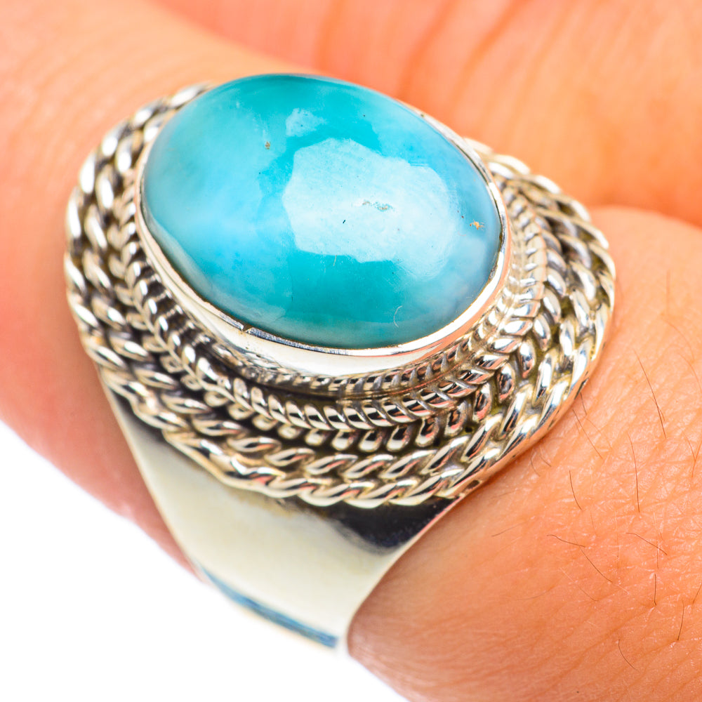 Larimar Rings handcrafted by Ana Silver Co - RING66942