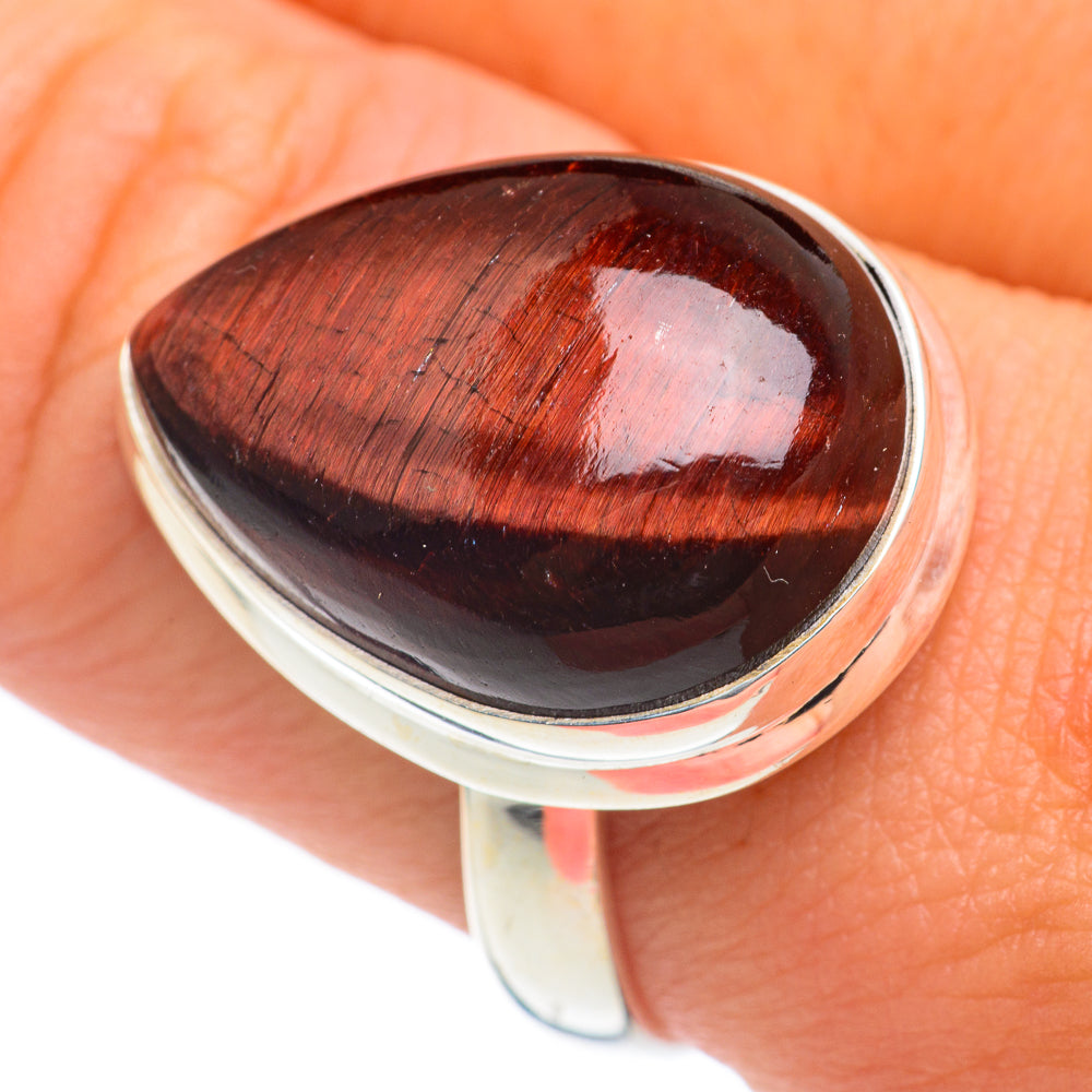Red Tiger Eye Rings handcrafted by Ana Silver Co - RING66946