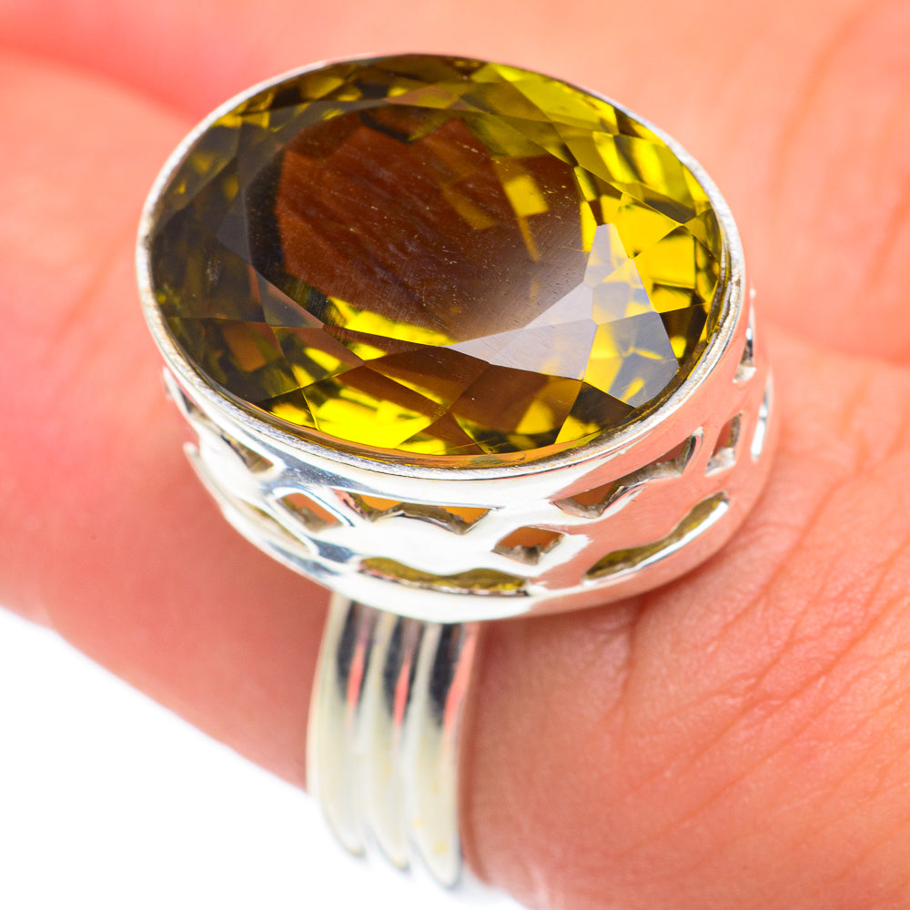 Olive Quartz Rings handcrafted by Ana Silver Co - RING66961