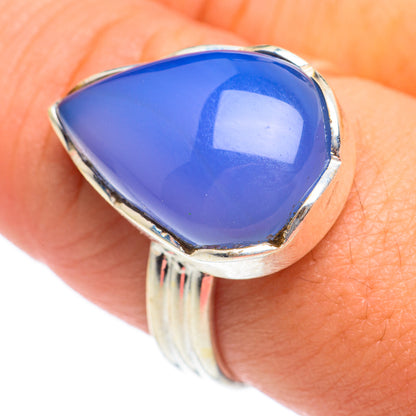 Aqua Chalcedony Rings handcrafted by Ana Silver Co - RING66966