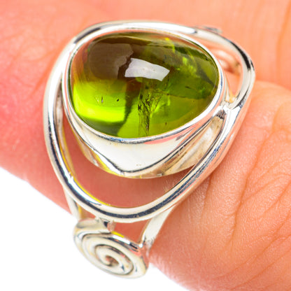 Green Tourmaline Rings handcrafted by Ana Silver Co - RING66969