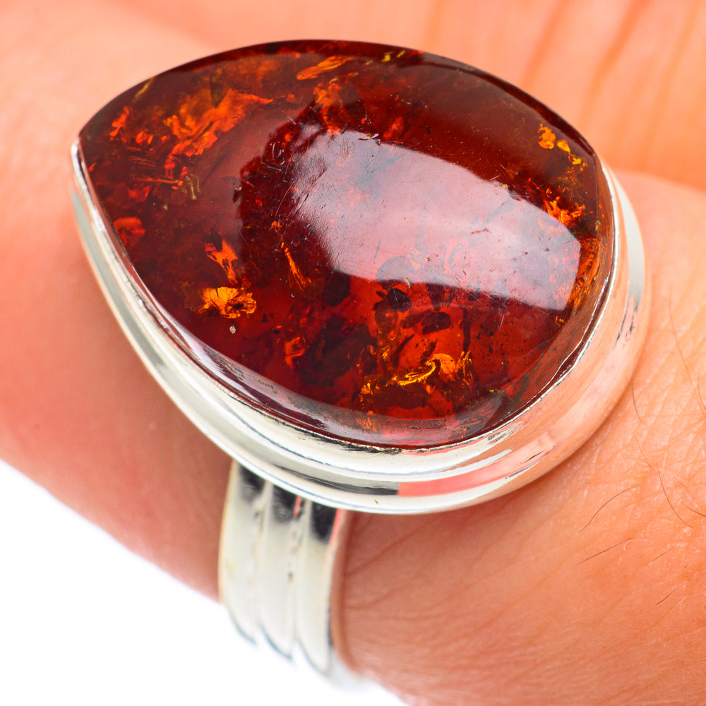 Baltic Amber Rings handcrafted by Ana Silver Co - RING66973