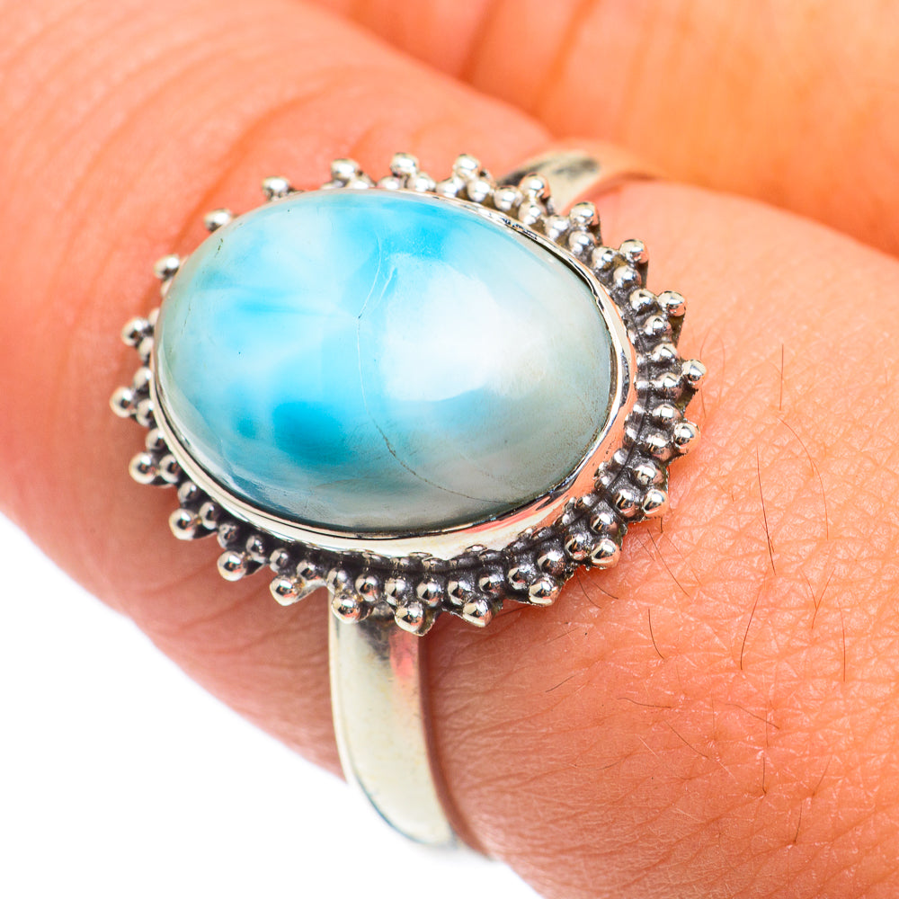 Larimar Rings handcrafted by Ana Silver Co - RING66989