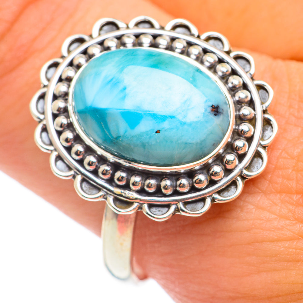 Larimar Rings handcrafted by Ana Silver Co - RING66991