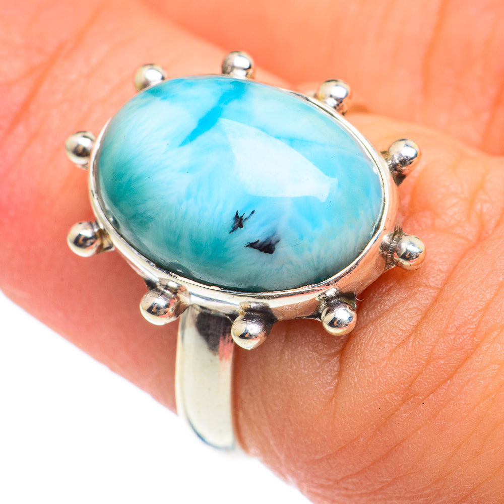 Larimar Rings handcrafted by Ana Silver Co - RING66992