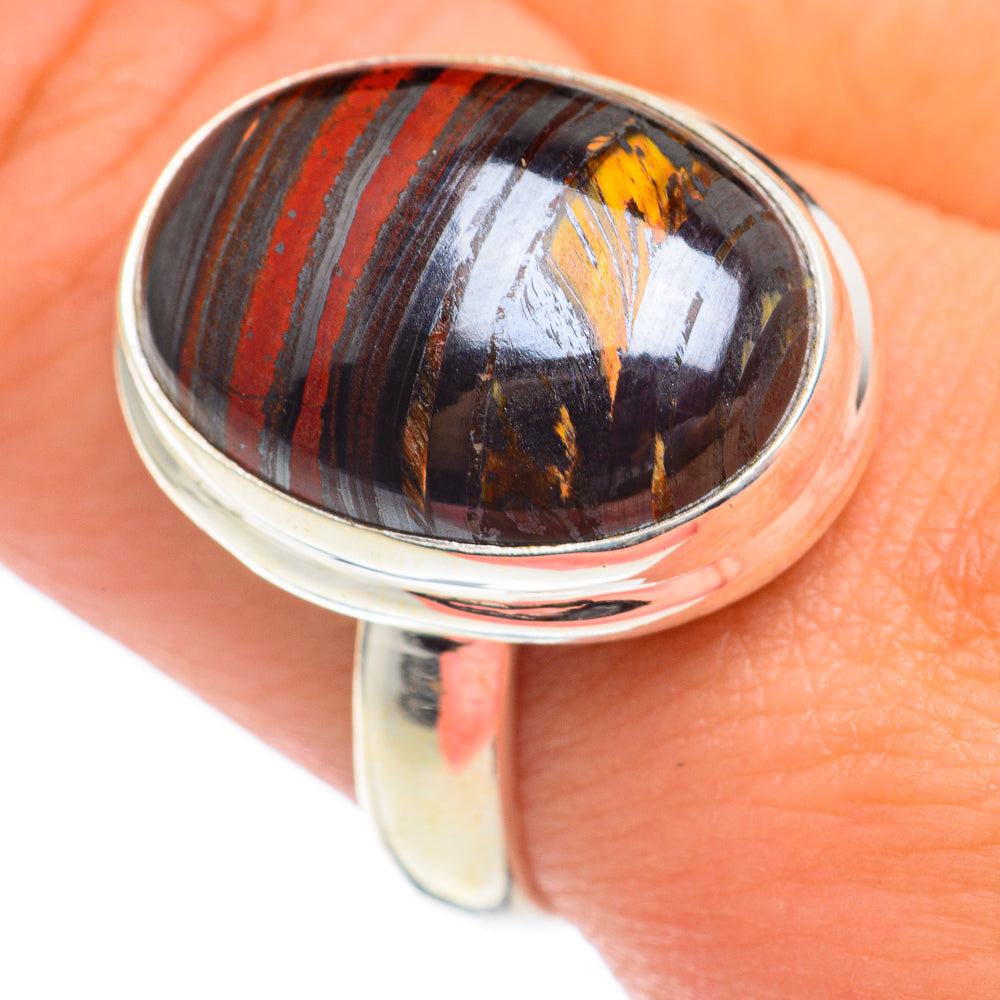 Red Tiger Iron Rings handcrafted by Ana Silver Co - RING66996