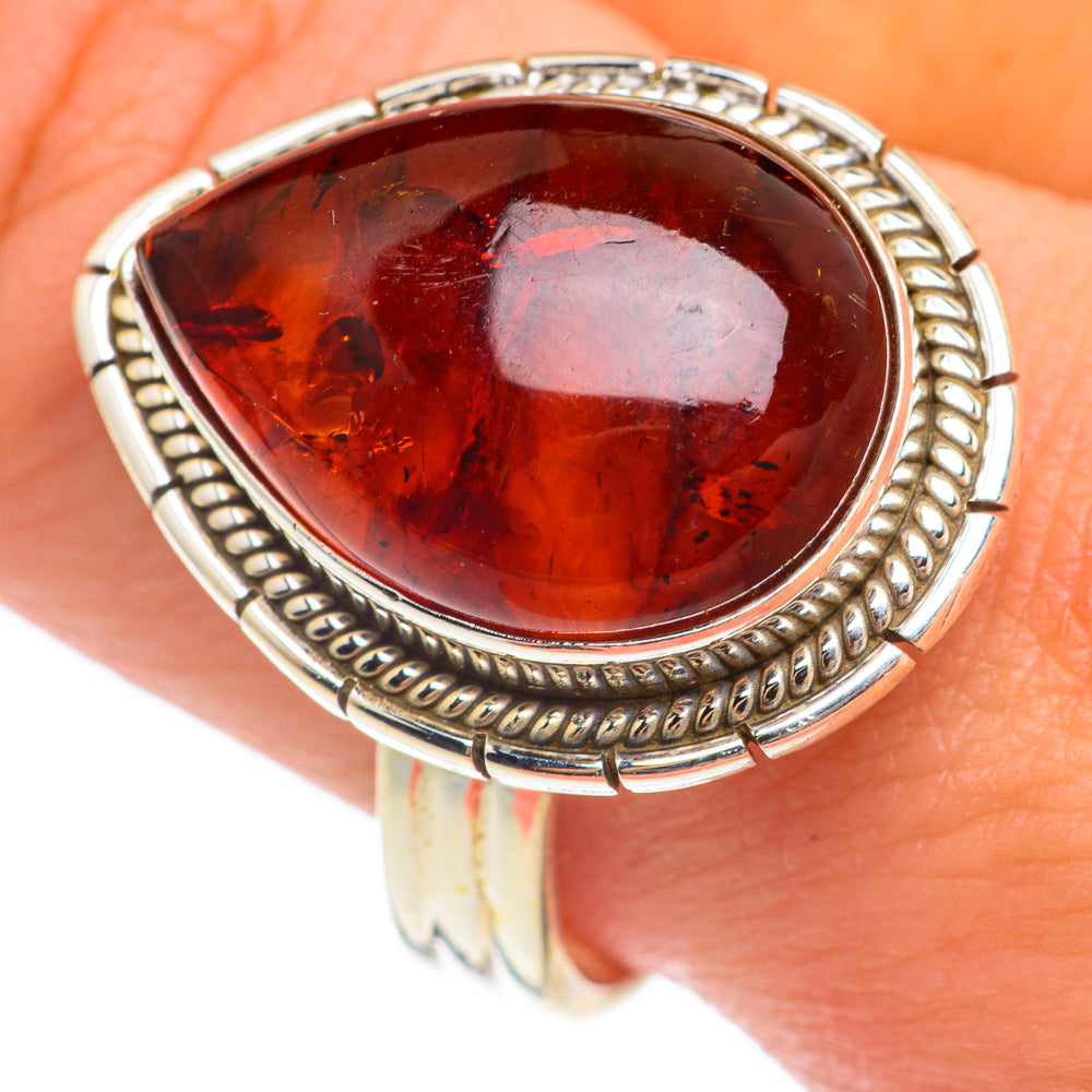 Baltic Amber Rings handcrafted by Ana Silver Co - RING66997