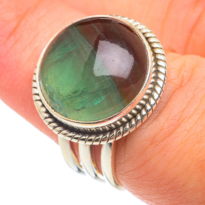 Green Fluorite Rings handcrafted by Ana Silver Co - RING67005