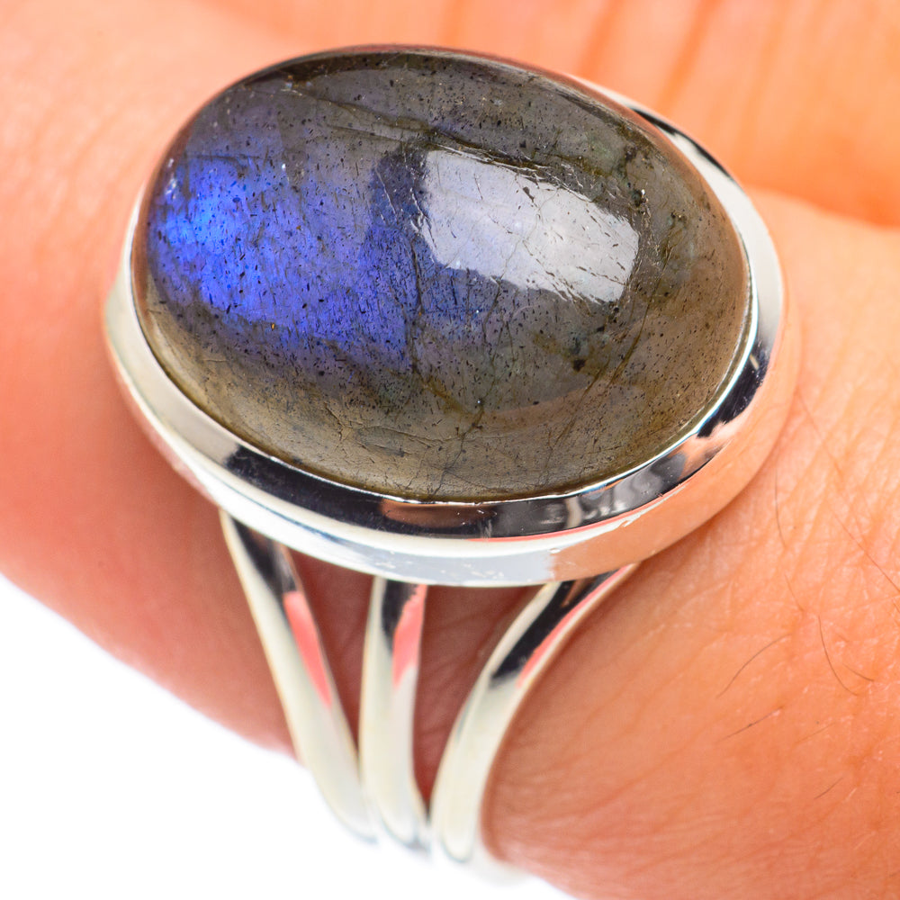 Labradorite Rings handcrafted by Ana Silver Co - RING67008
