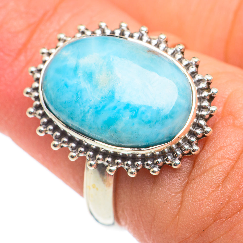 Larimar Rings handcrafted by Ana Silver Co - RING67011