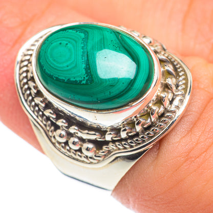 Malachite Rings handcrafted by Ana Silver Co - RING67013