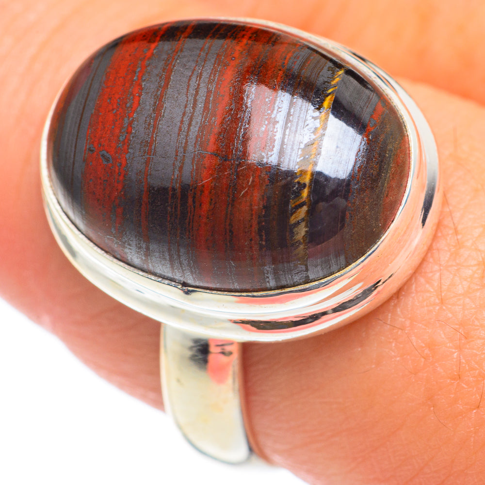 Red Tiger Iron Rings handcrafted by Ana Silver Co - RING67014