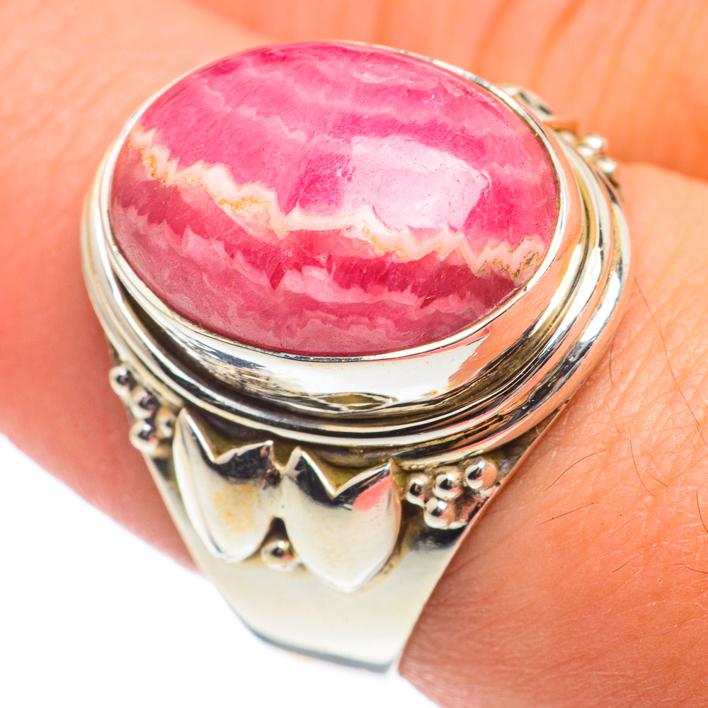 Rhodochrosite Rings handcrafted by Ana Silver Co - RING67015