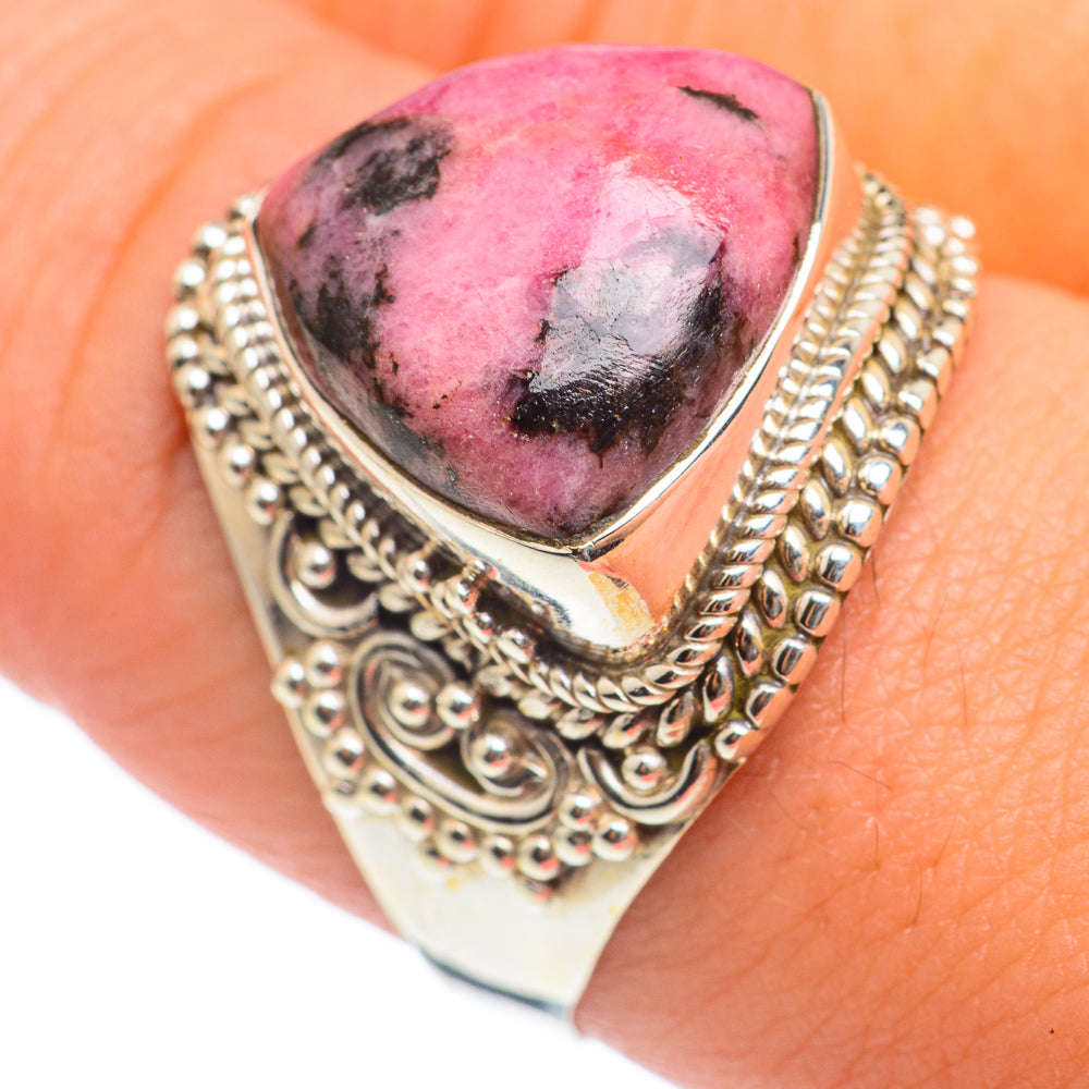 Rhodonite Rings handcrafted by Ana Silver Co - RING67017