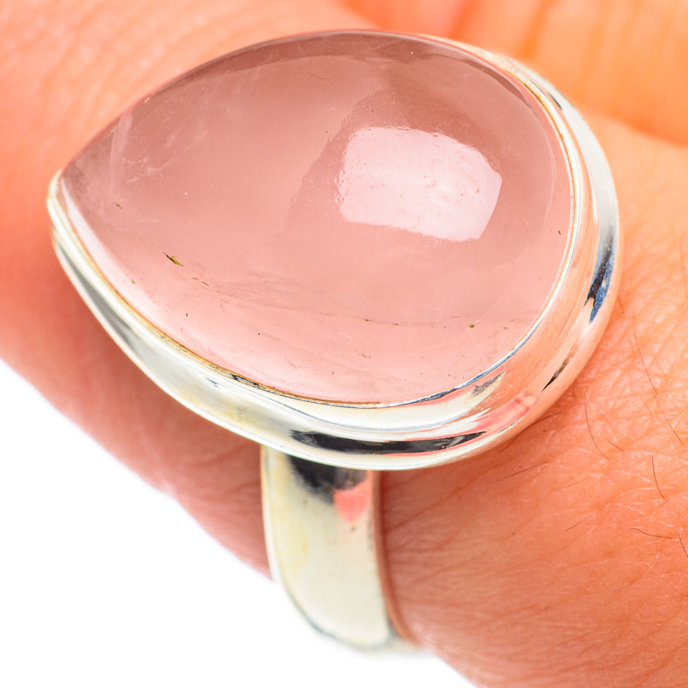Rose Quartz Rings handcrafted by Ana Silver Co - RING67036