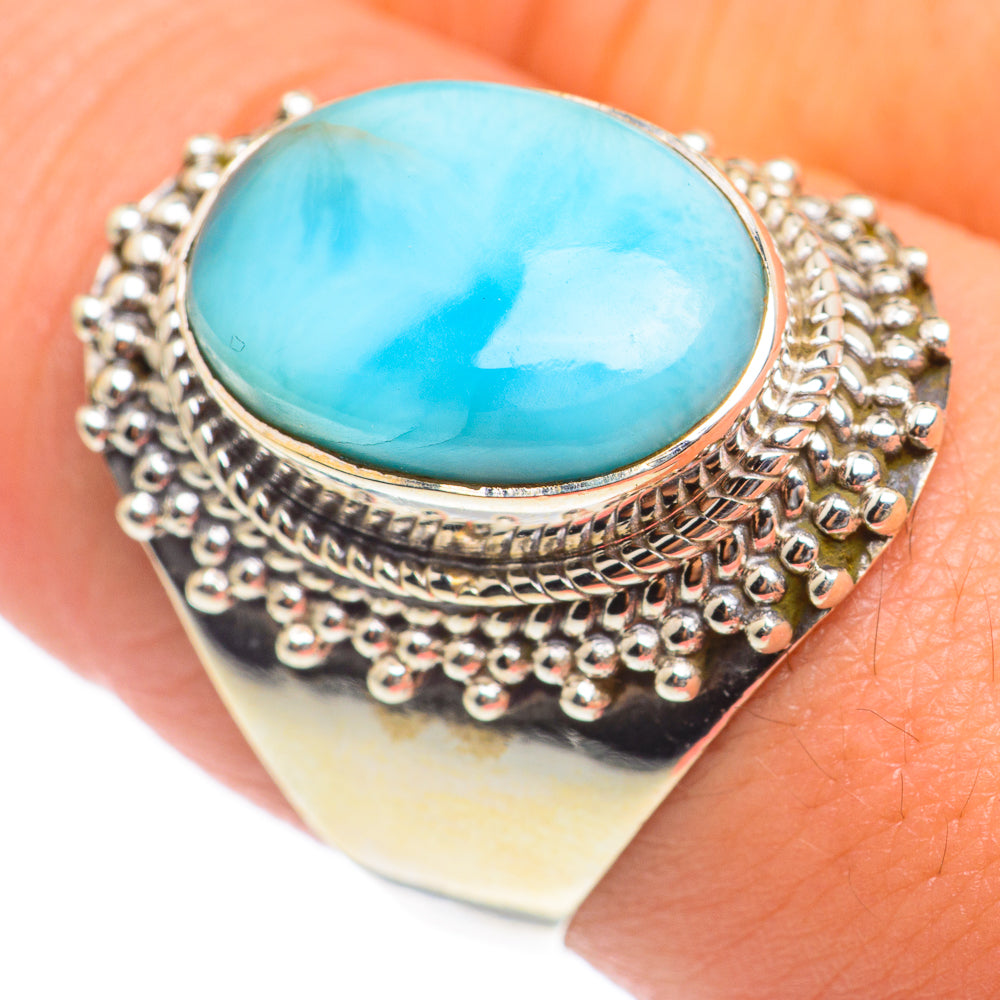 Larimar Rings handcrafted by Ana Silver Co - RING67046