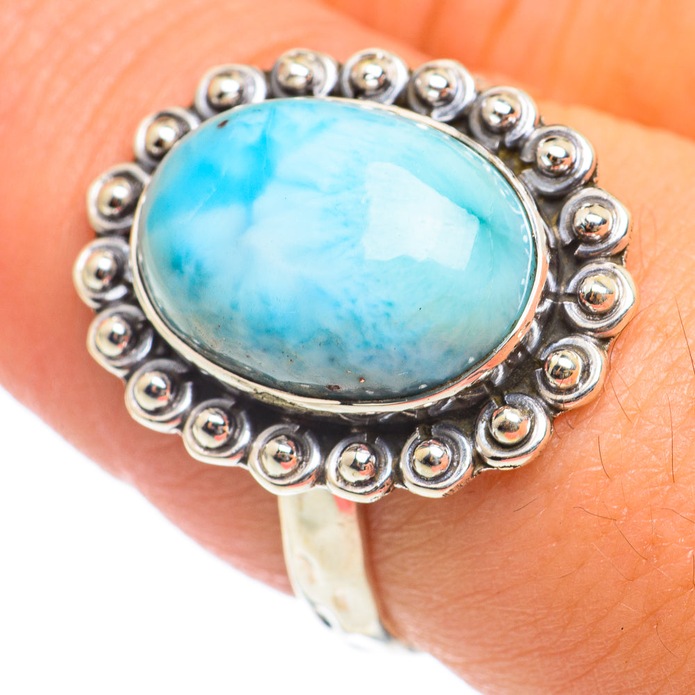 Larimar Rings handcrafted by Ana Silver Co - RING67048