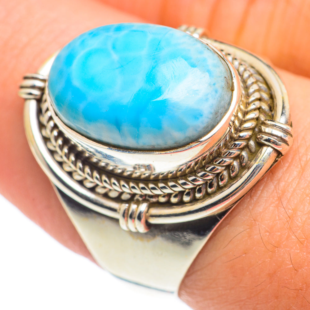 Larimar Rings handcrafted by Ana Silver Co - RING67050