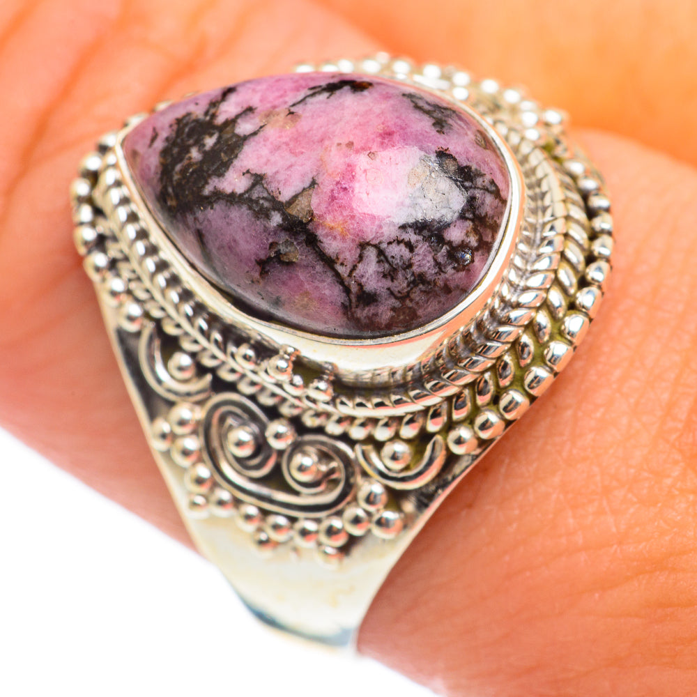Rhodonite Rings handcrafted by Ana Silver Co - RING67056