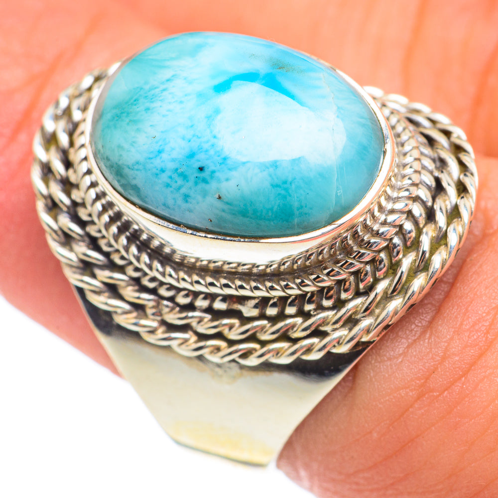 Larimar Rings handcrafted by Ana Silver Co - RING67066